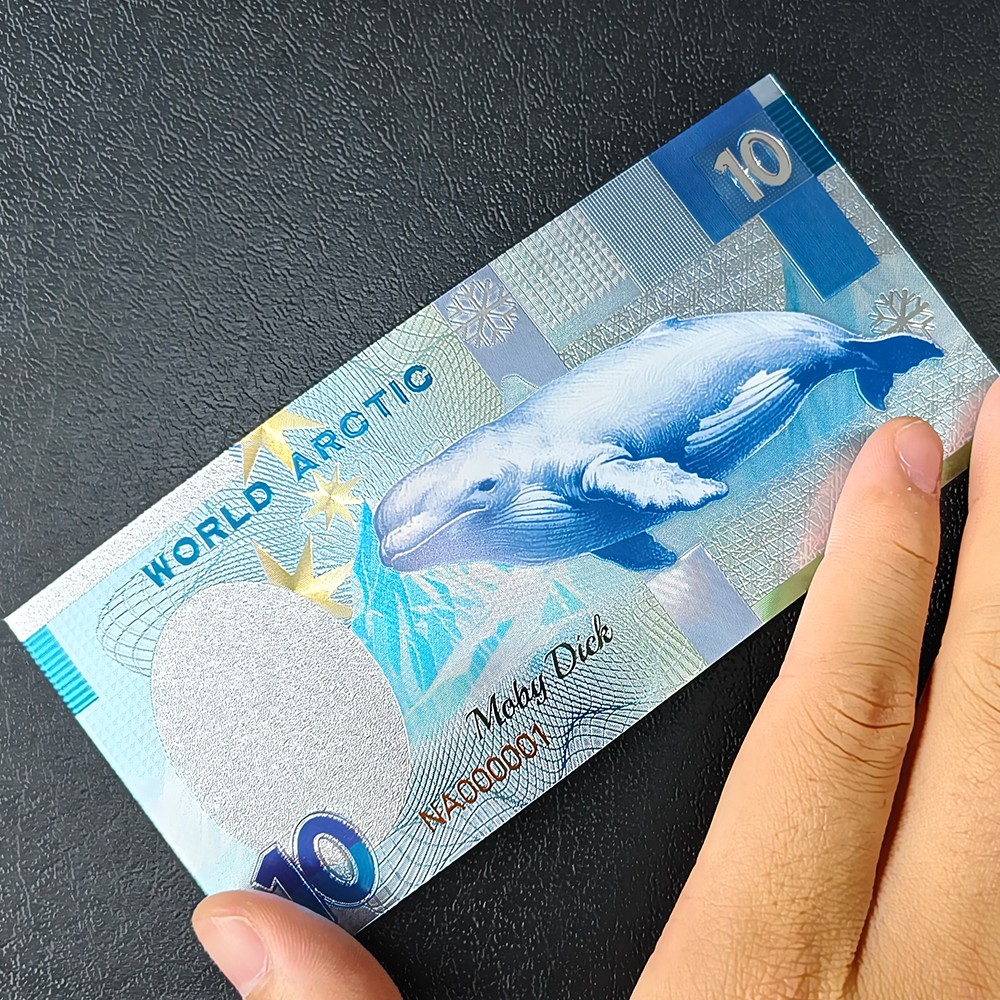 World Arctic Animals 10 Dollars Silver Plastic Banknotes 5pcs/set in Envelope