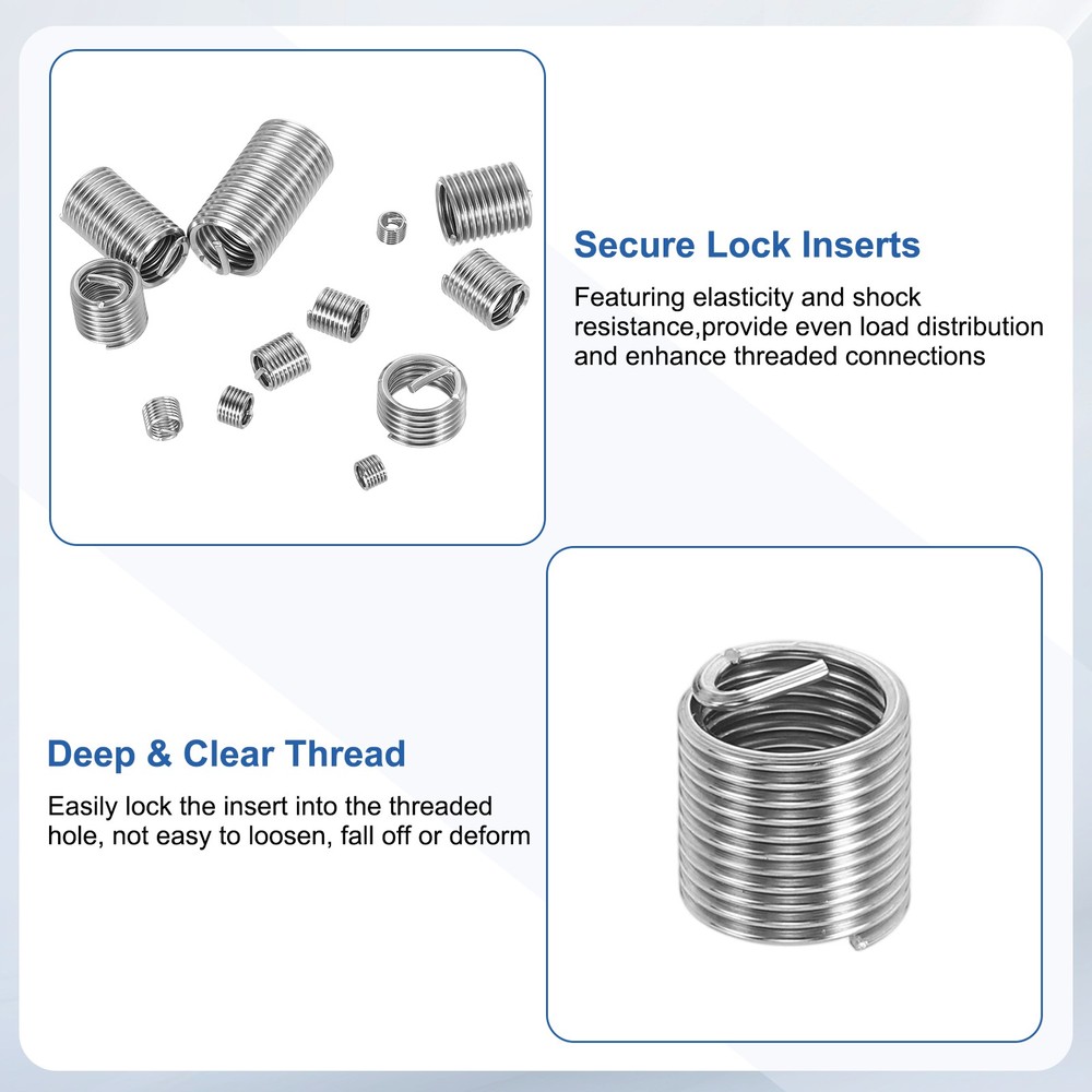 10pcs Wire Thread Inserts 5/16-24 UNF 2D 15.8mm Helical Threaded Sleeve