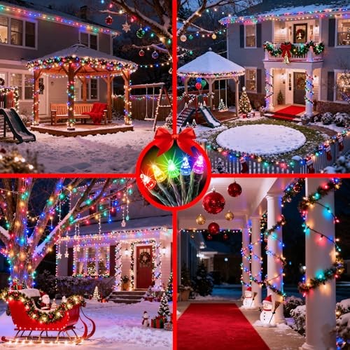 Christmas String Lights Outdoor, 12 Modes and Timer 1500 LED 470FT Multicolor