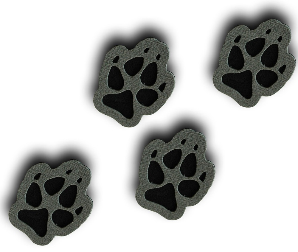 Stomp Pads - 4 Puppy Paws - Gray