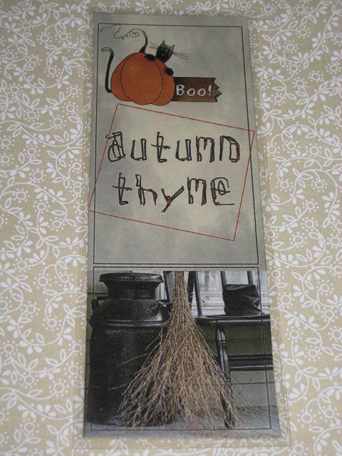 PRIMITIVE AUTUMN THYME LAMINATED BOOKMARK (CD)