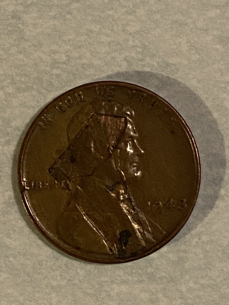 1948 Wheat Penny Lamination Error
