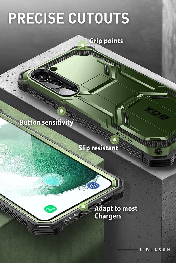 For Samsung Galaxy S23+ Plus 5G, i-Blason Armorbox Case 2 Set Extra Front Frame