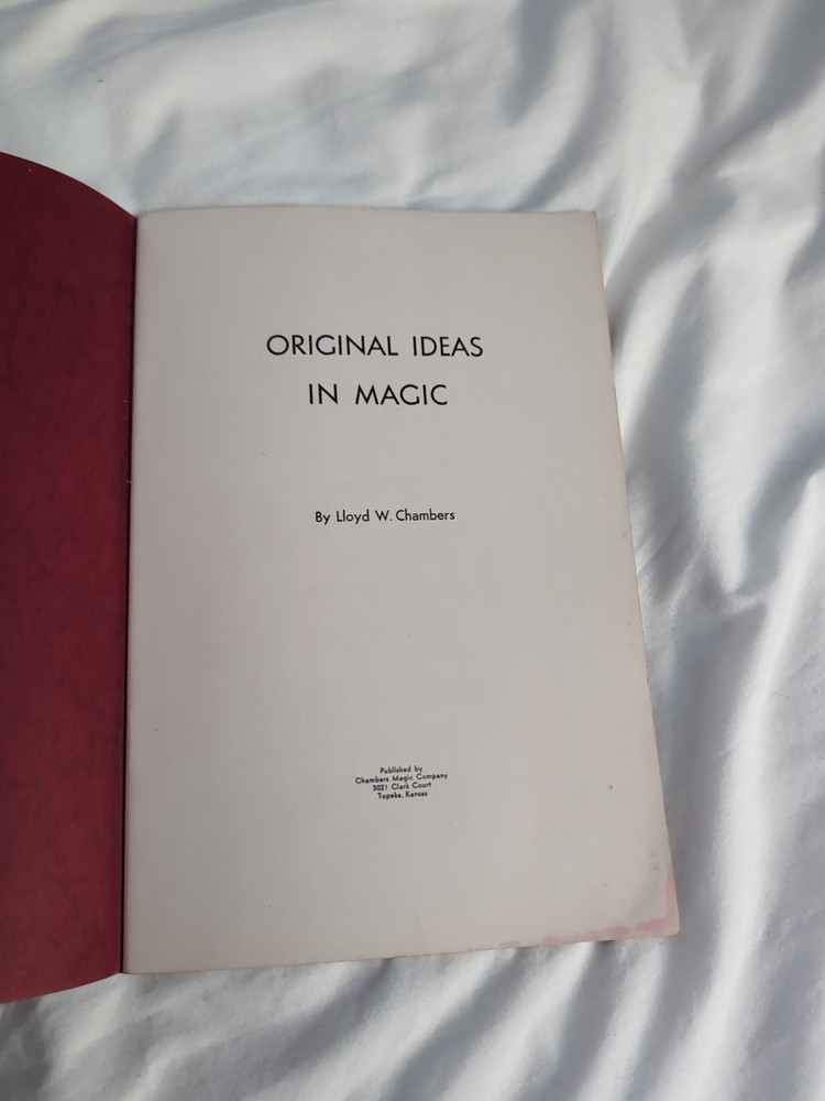 Original Ideas in Magic by Chambers, Lloyd W.