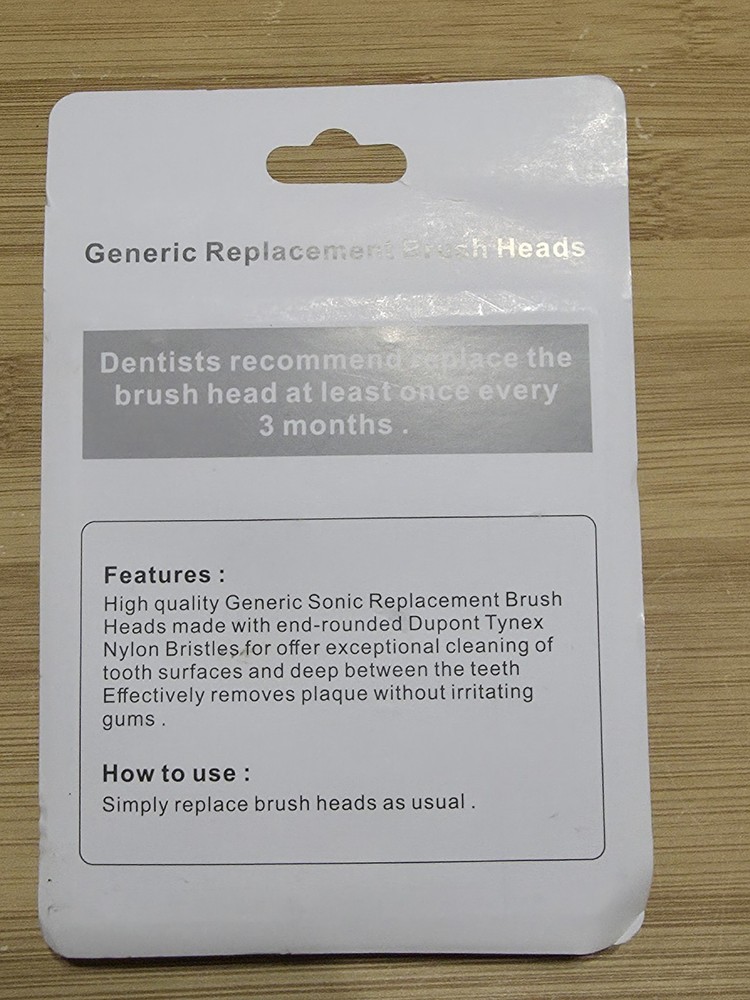 4 replacement brushes in each ELECTRIC toothbrushes Sonic