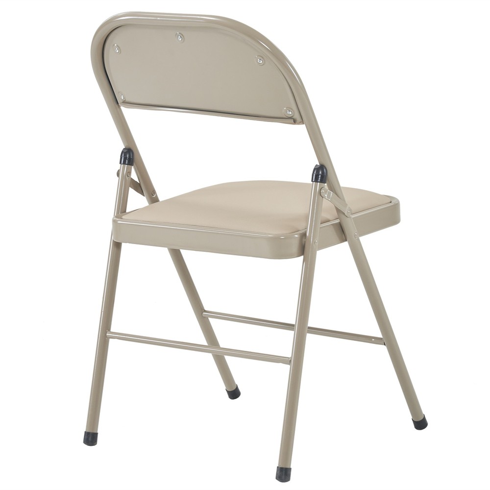 4pcs Elegant Foldable Iron & PVC Chairs for Convention & Exhibition Light -