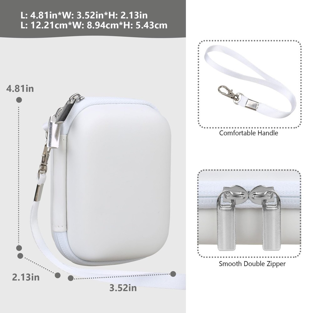 Supmay Computer Memory Card Readers Organizer Case Compatible with SD White