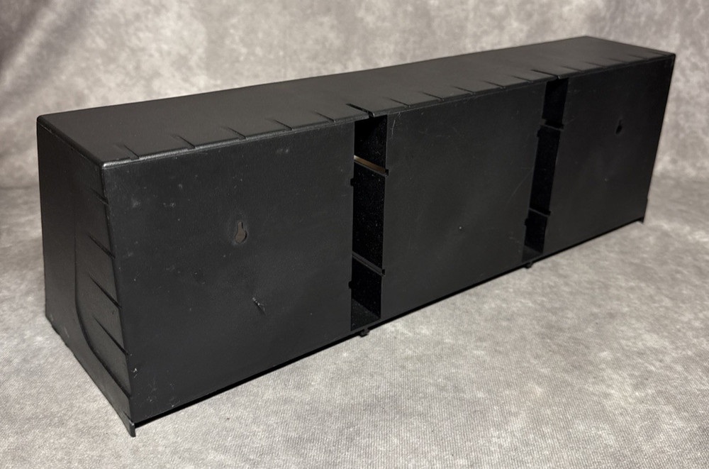 Laserline 30 CD Storage Rack Wall/Table Top Stackable Vintage Black Plastic