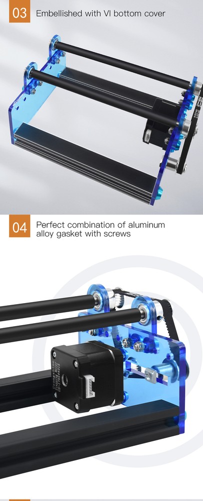 CNC Laser Engraving machine Y-axis Rotary Roller Engraving Module