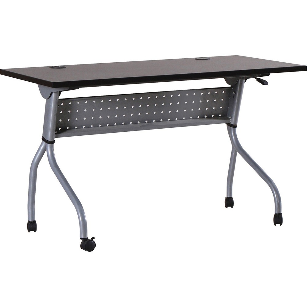 Lorell LLR60729 Training Table 48"x23.5" Espresso/Silver