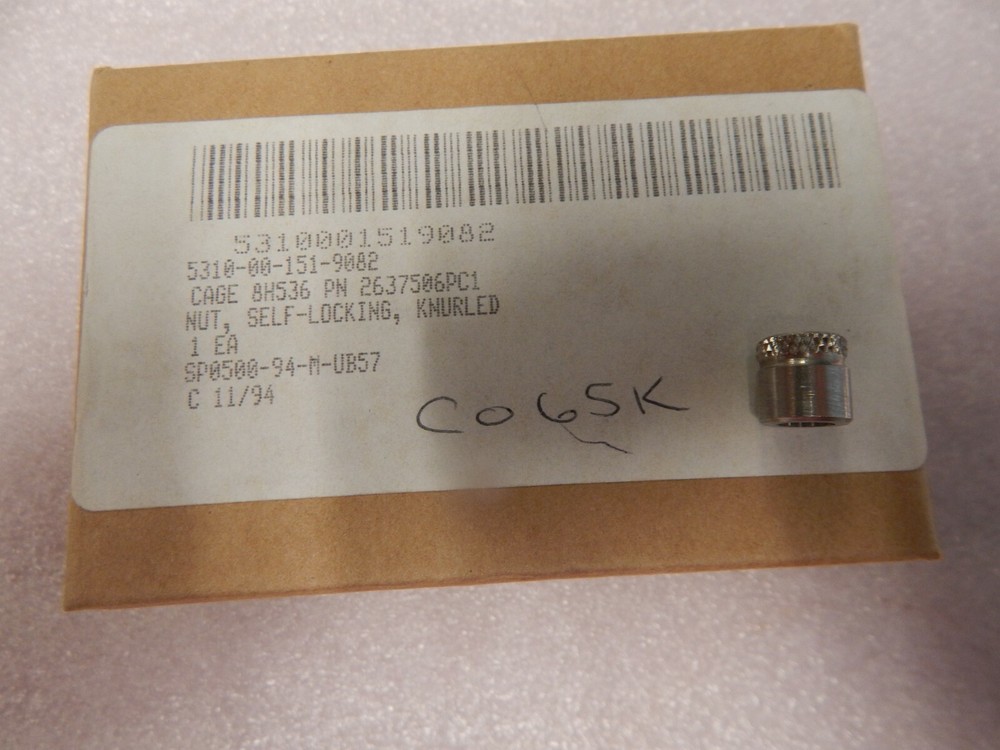PN# 2637506PC1 - NAVAIR - NUT,PLAIN,KNURLED