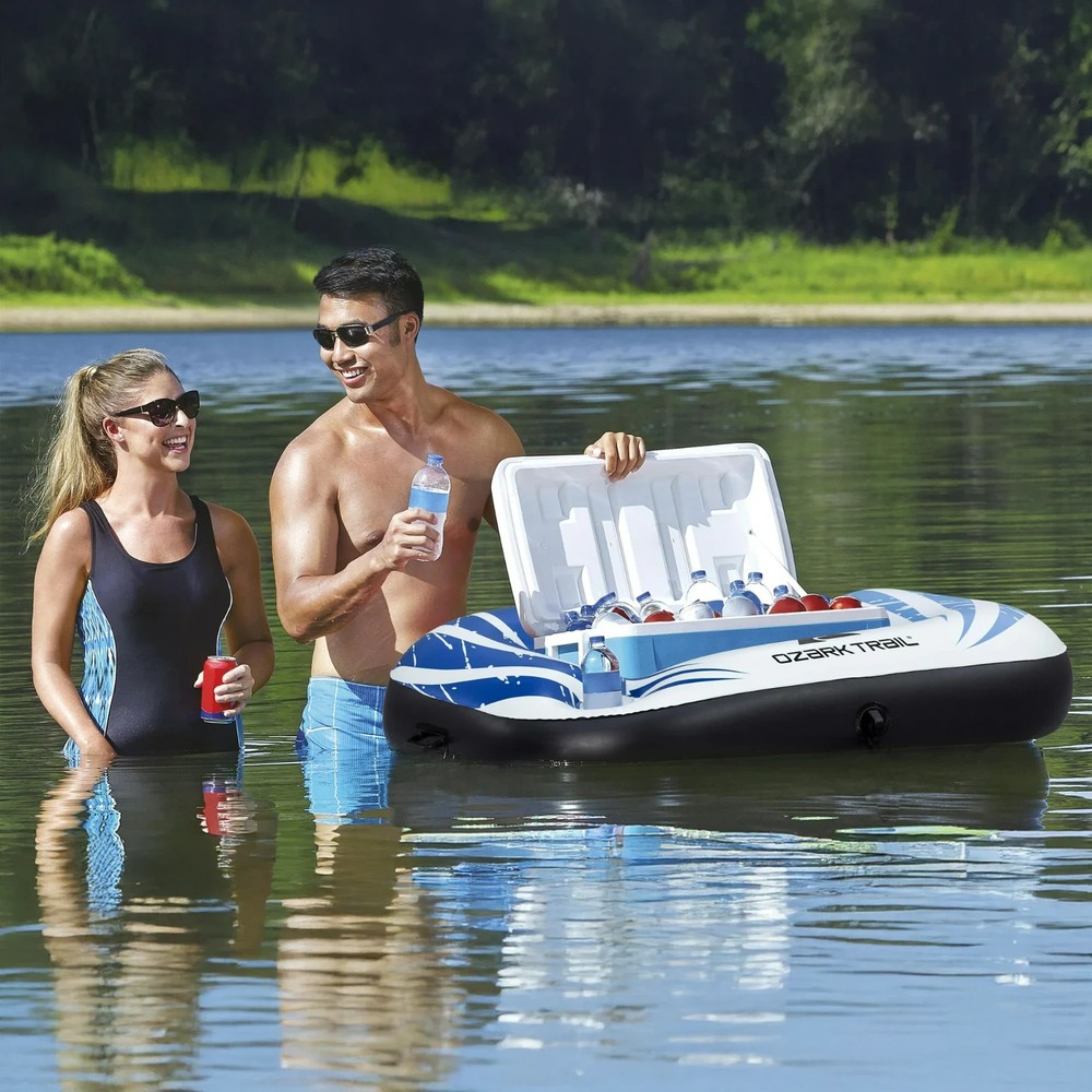 Ozark Trail Cooler Float, Blue & White
