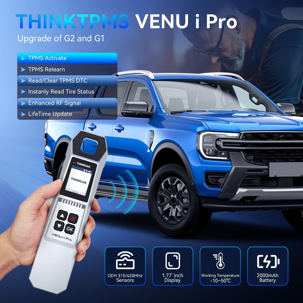 THINKCAR Ipro & VENU5 TPMS Tool Set Tire Pressure Sensor TPMS System Diagnostics