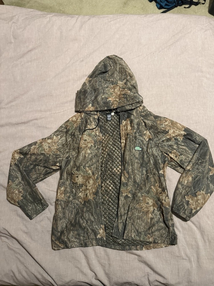 Shannon's Bug Tamer Mesh + Net Hunting Jacket Mossy Oak Breakup SIZE LARGE