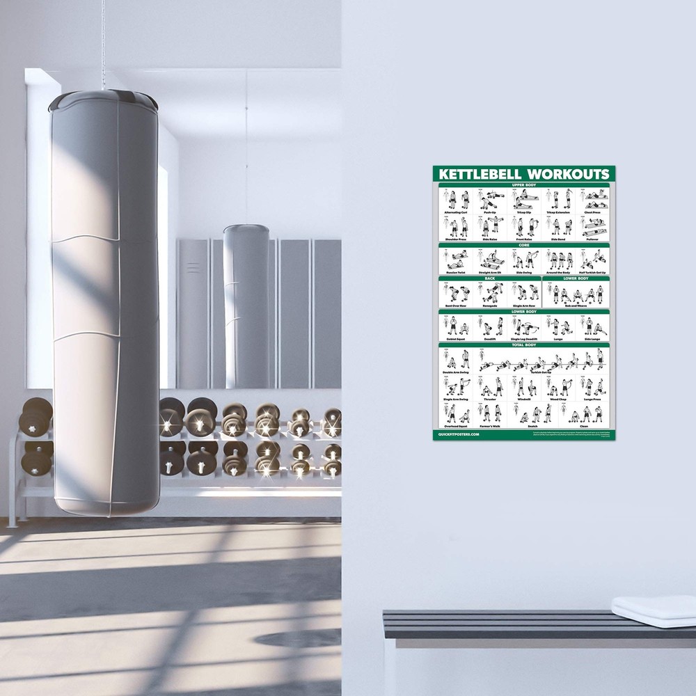 Palace Learning 3 Pack - Cable Machine Workout Posters 18" x 24", LAMINATED