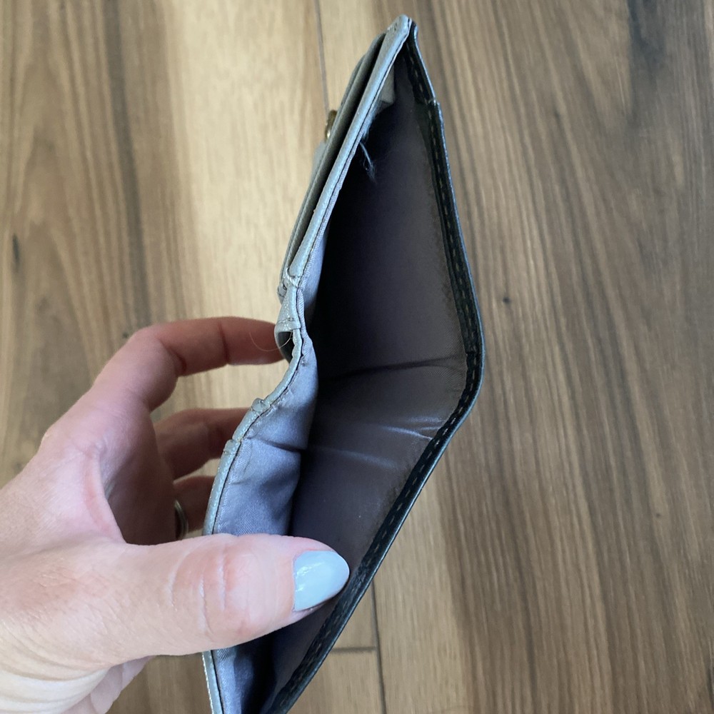 Fossil Black Gray Bifold Wallet Small