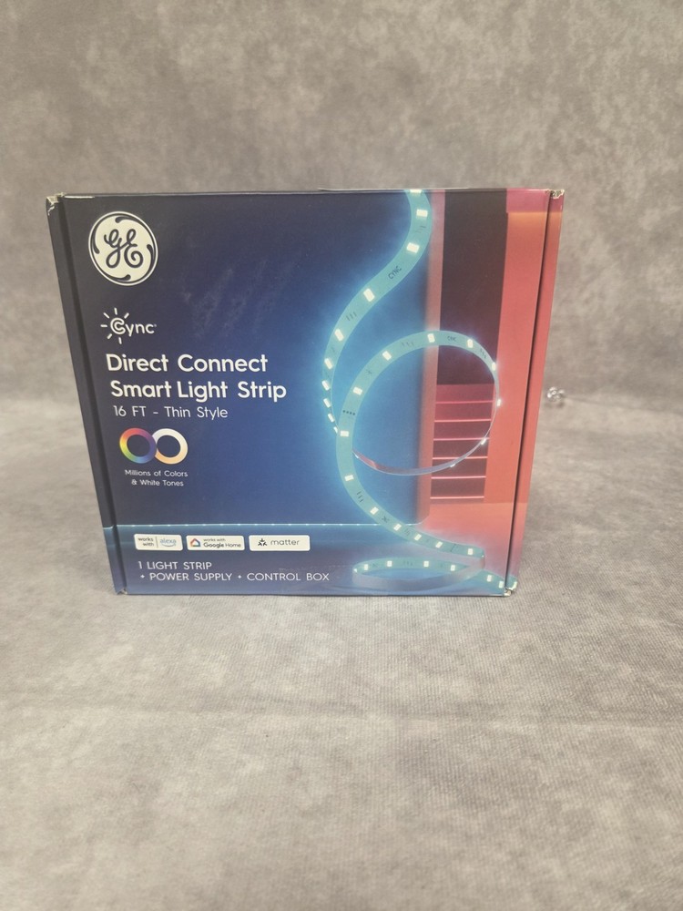 GE Cync Direct Connect Smart Light Strip 16 Ft - Thin Style - With Control Box