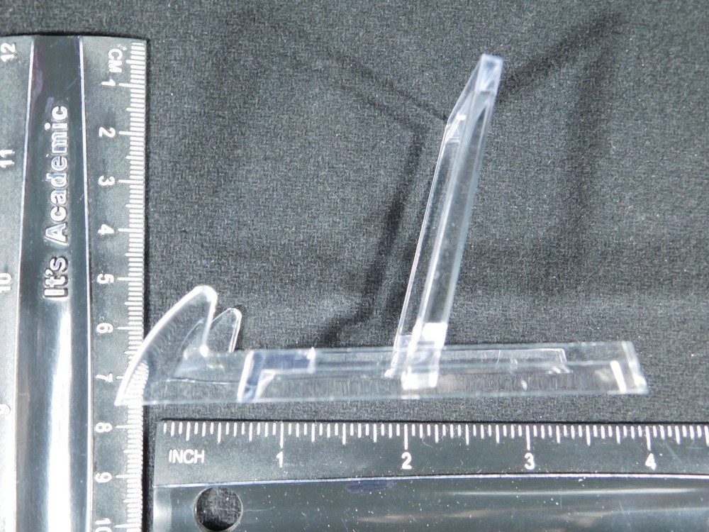 Easel Display Stand Small Size Adjustable Two Piece Clear Plastic