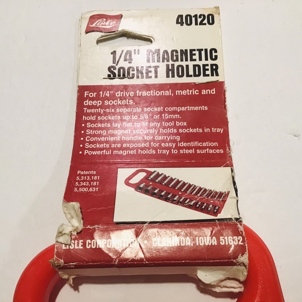 1/4" Magnetic Socket Holder - Red LIS-40120