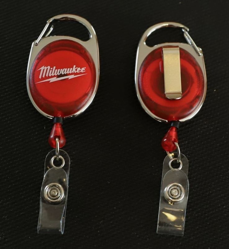 Milwaukee Power Tools Retractable ID Badge Pull - Authentic Item w/ Receipts