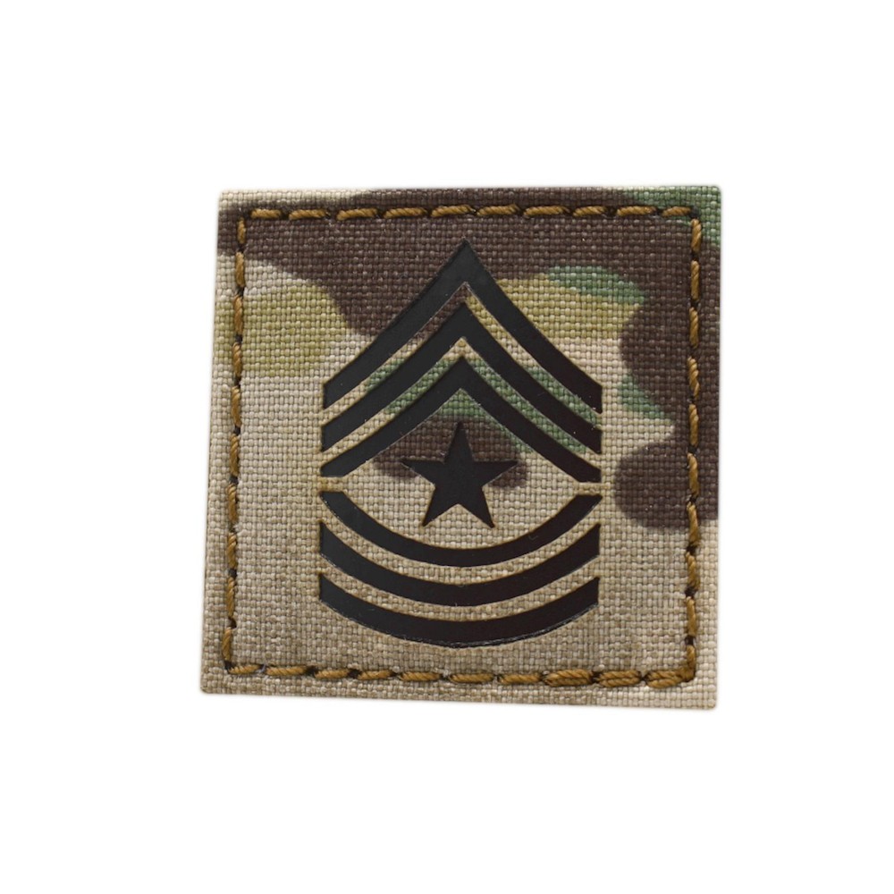 IR US 2x2 E-9 SGM Sergeant Major Rank multicam patch