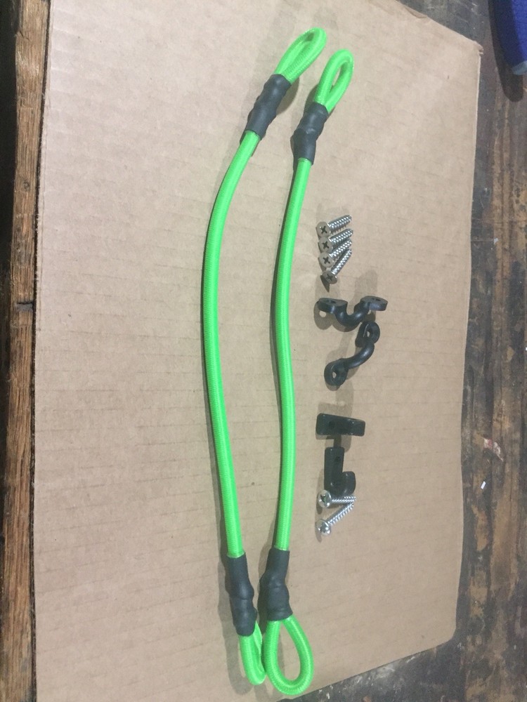 Boat Rod Straps Neon Green