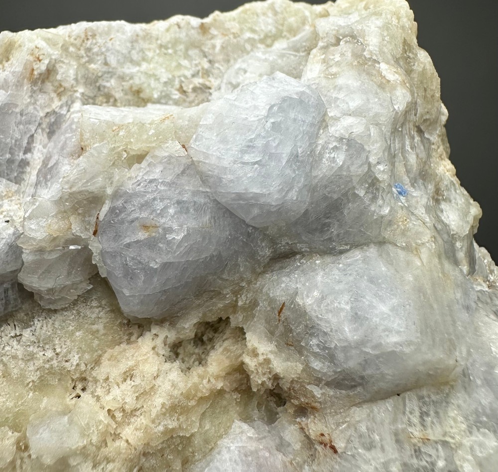 349 Gr. Fluorescent Phosphorescent Tenebrescnet Hackmanite Crystals On Matrix