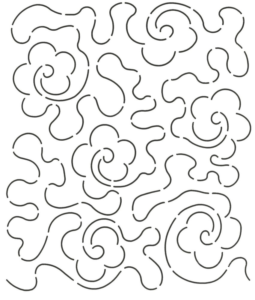 Rose Stipple Quilt Stencil