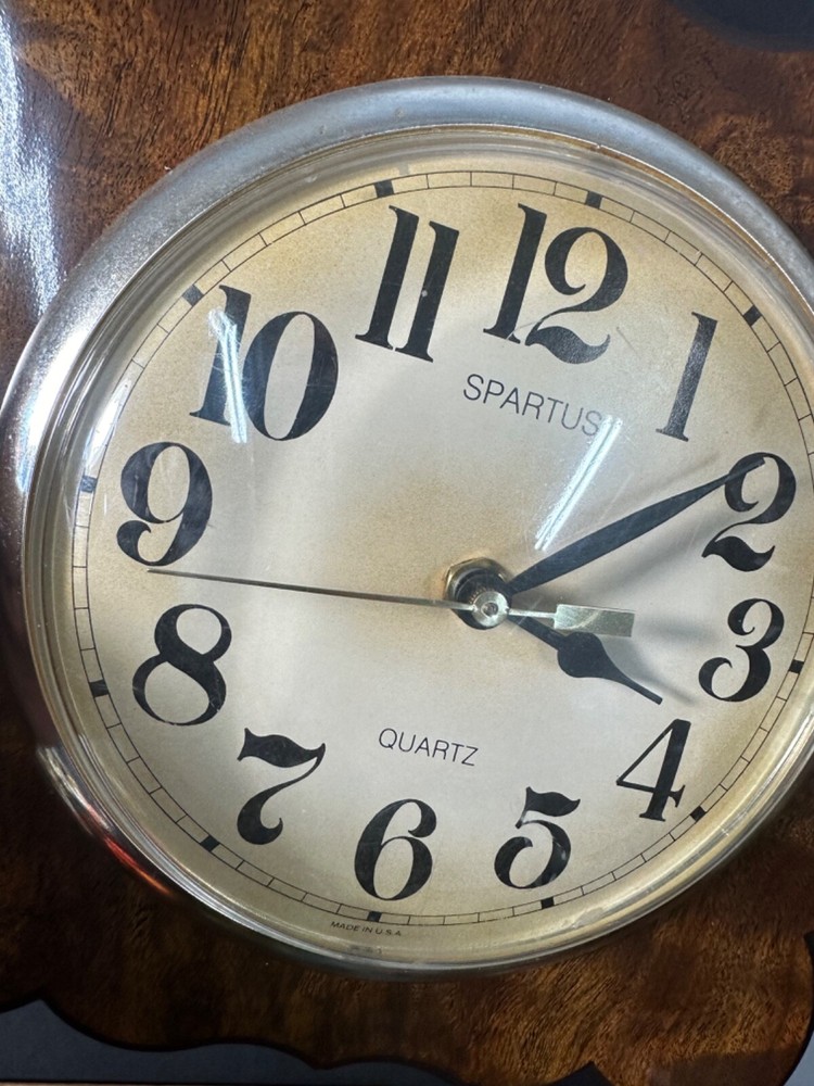 Vintage Mid century Modern Kitchen Spartus Wall Clock