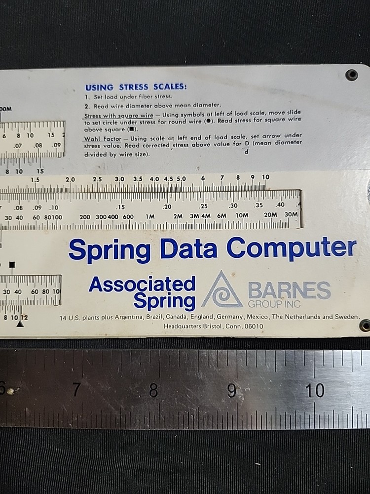 Vintage Associated Spring Spring Weight Calculator