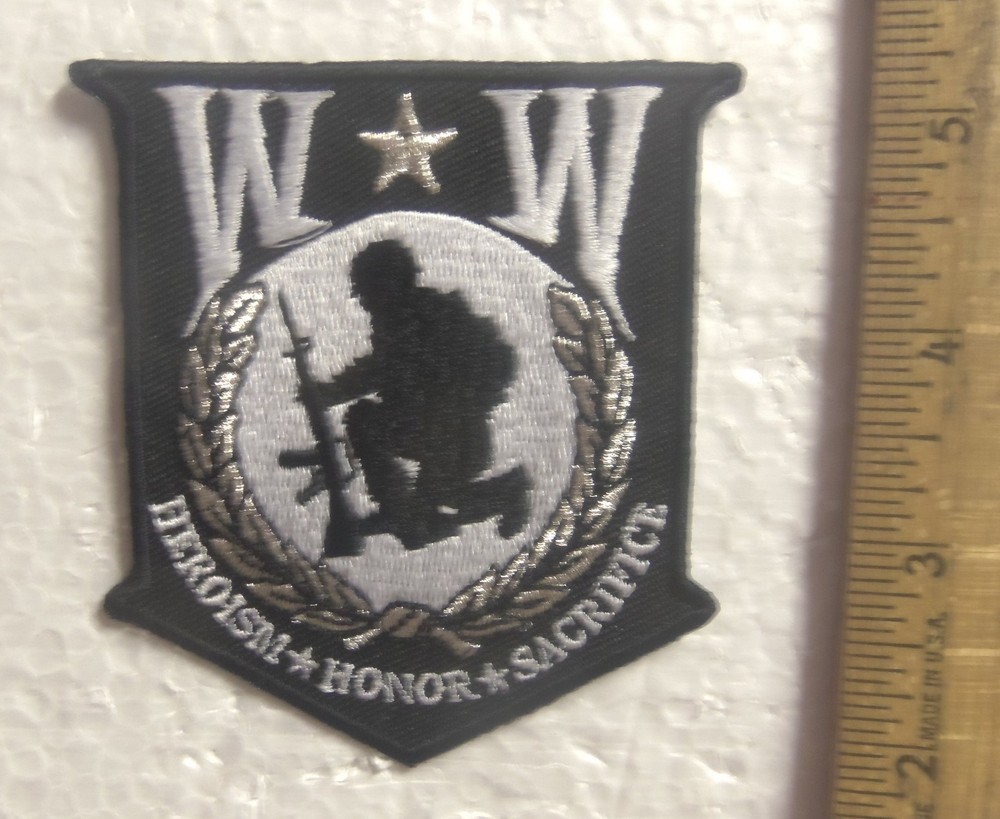Wounded Warrior – Heroism * Honor * Sacrifice Embroidered Patch