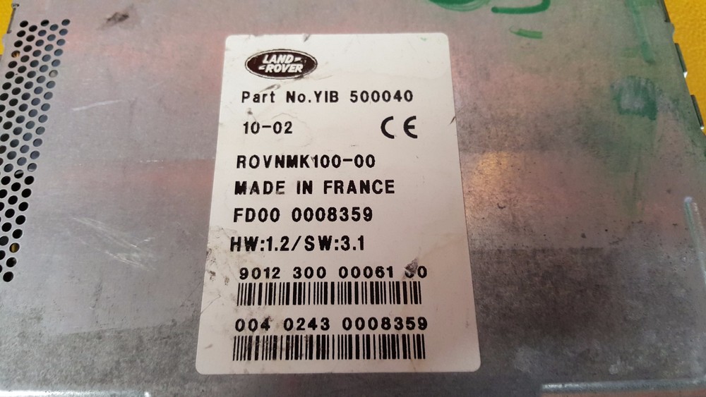 2003 2004 RANGE ROVER GPS NAVIGATION SYSTEM DVD PLAYER # YIB500040