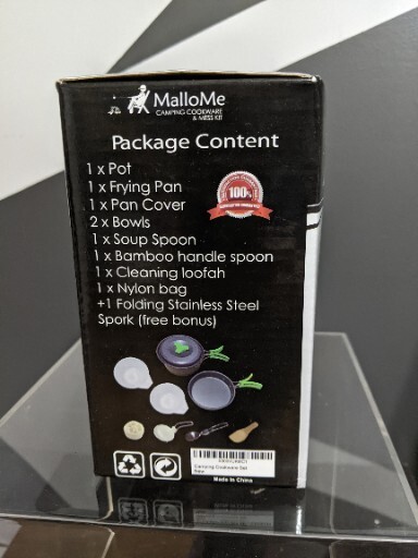 MalloMe 10 Piece Camping Cookware Mess Kit
