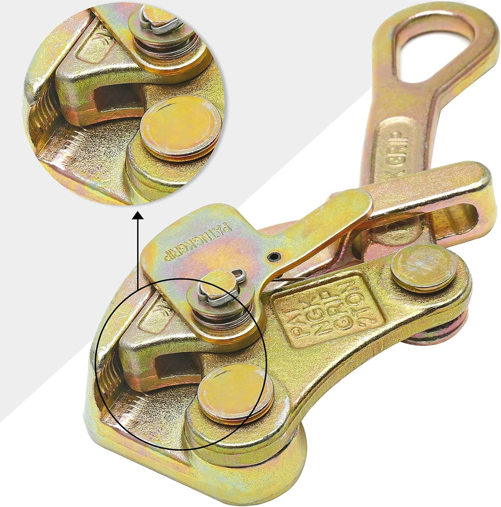 2 Ton Cable Grip Puller Wire Grip Rope Jaw Cable Puller Tool for Wire Rope, Pull
