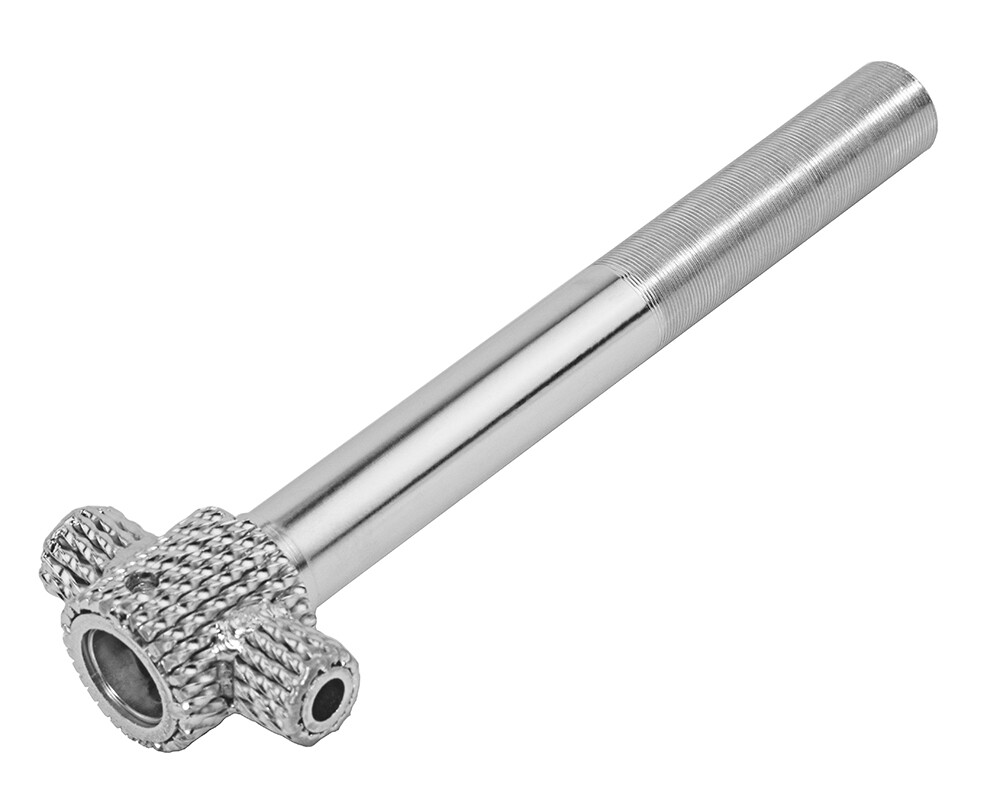 Twisted Spring Fork Steering Tube 22.2 8 1/2 Chrome.
