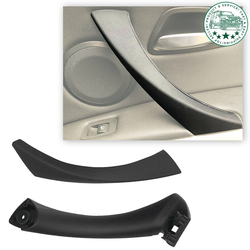 Rear Right Side Inner Door Panel Handle Outer Pull Trim Cover For BMW E90 328i