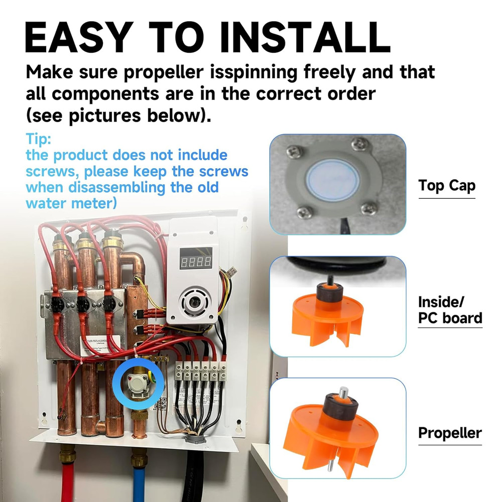 FSA NFSML Flow Sensor Assembly for Ecosmart Eco 8 & 11 Electric Tankless Water H