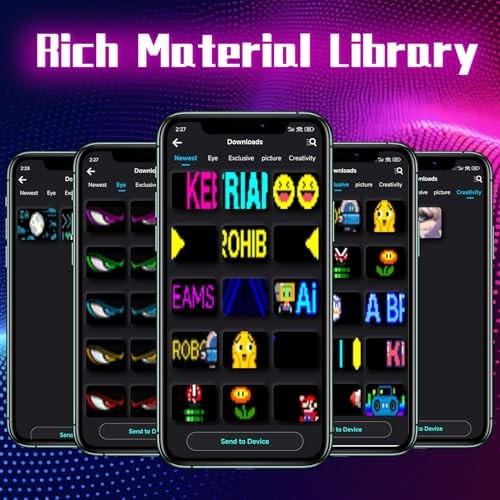 Programmable Light for Car,LED Sign,Control by APP,Custom Colors, 7"*3"