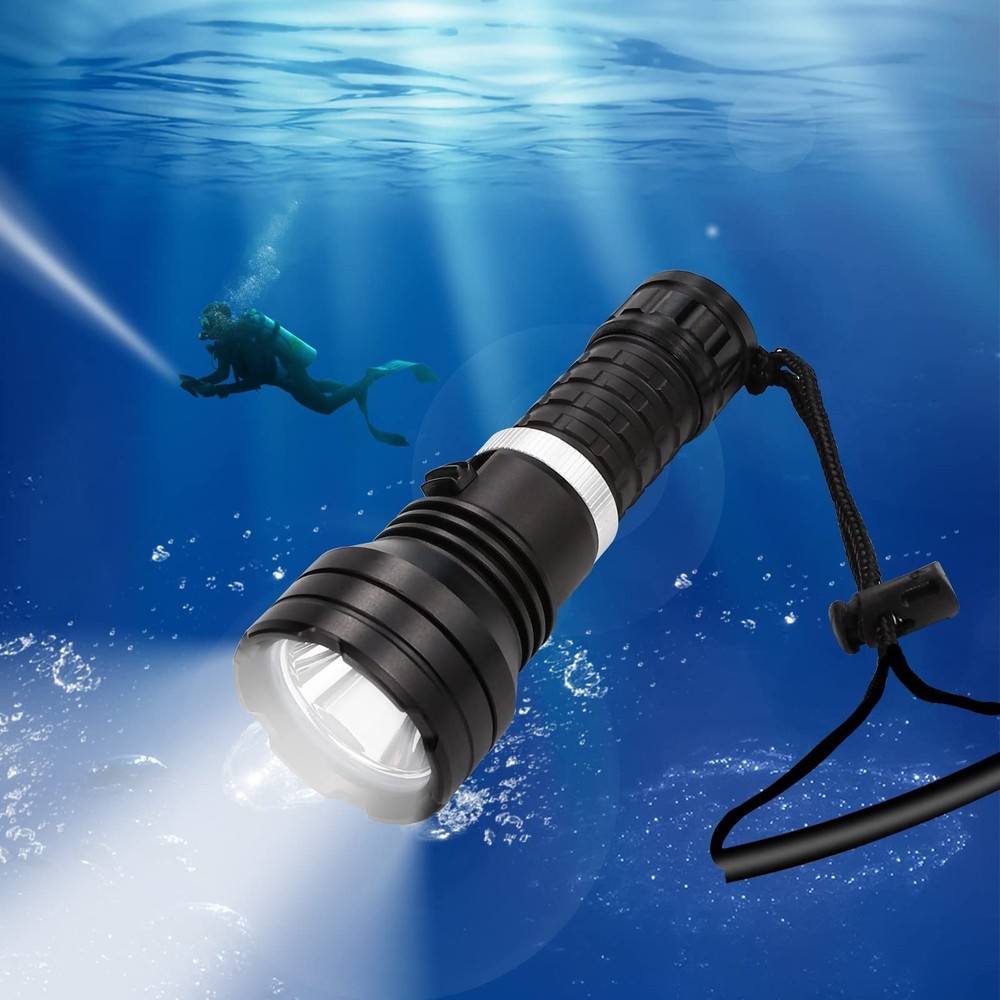 Dive Lights Super Scuba Diving Flashlight, IPX8 Waterproof Flashlight Underwa...