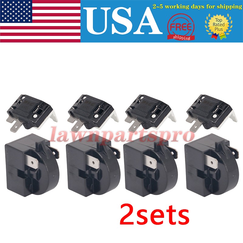 4x Refrigerator PTC Starter Relay Replace 2 Pins Compressor Overload Protector