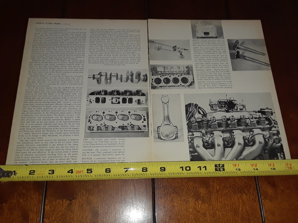 1965 CHEVROLET 396 ENGINE ORIGINAL ARTICLE