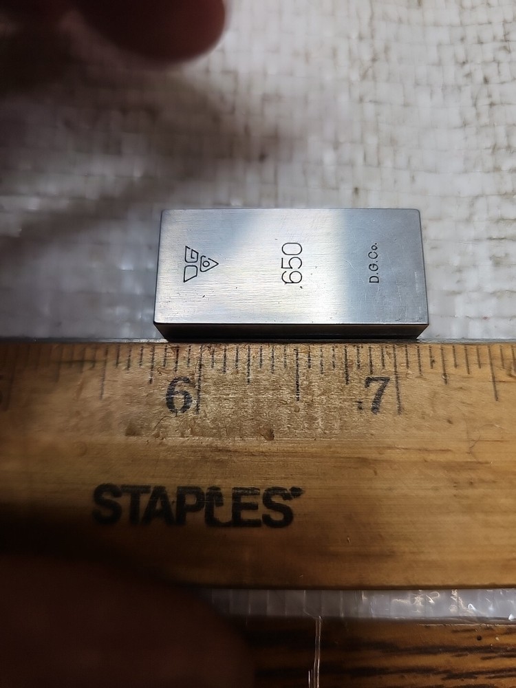 DEARBORN GAGE CO .650" RECTANGULAR GAGE BLOCK