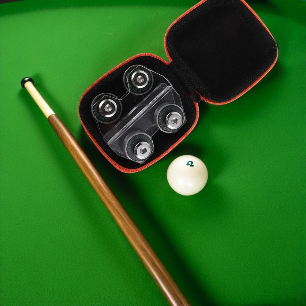 1 Set Pool Cue Straightness Checker: Snooker Cue Rollers with Storage Case -