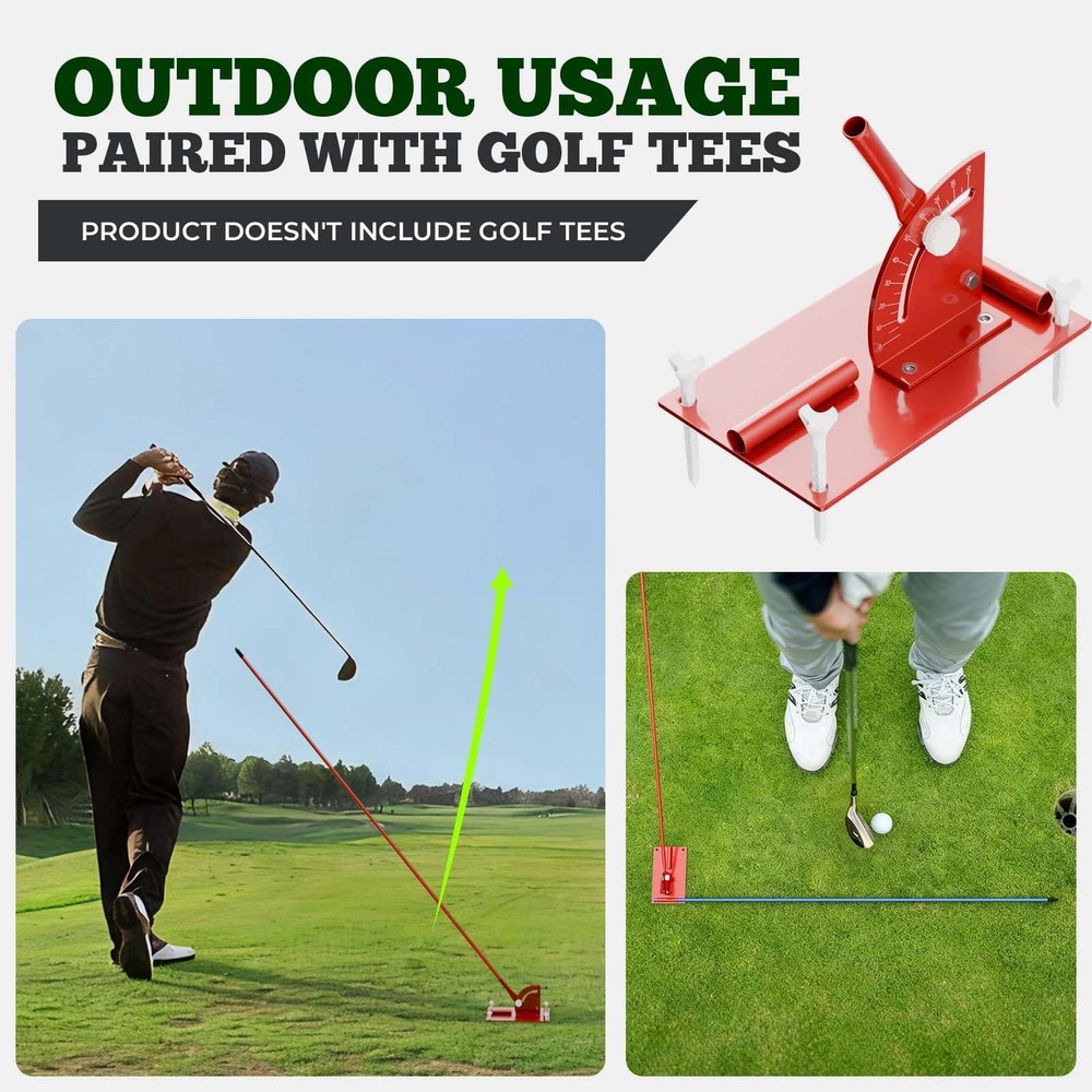 Golf Alignment Stick Holder - Metal Golf Alignment Sticks, Three-Hole Holder,