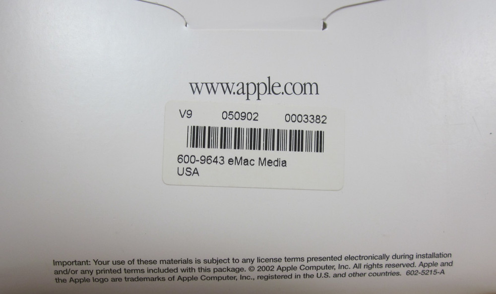 Set of 8 eMac Media Apple Macintosh Computer CD's Install Applications Software