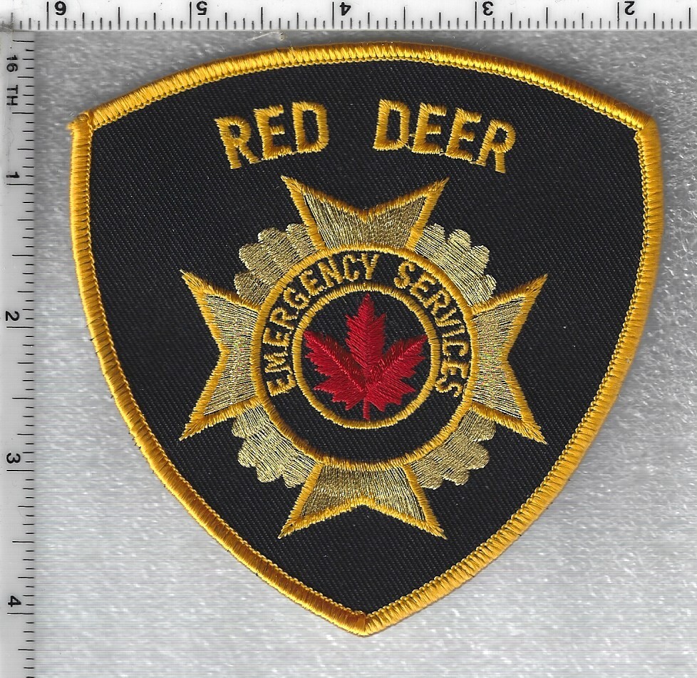 Red Deer Emergency Services (Alberta, Canada) yellow Shoulder Patch