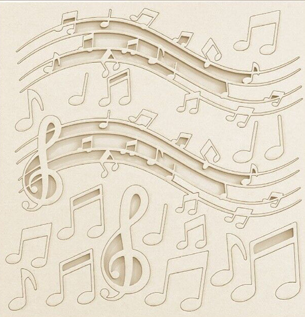 Stamperia DECORATIVE CHIPS - 5.5" x 5.5" - THE NUTCRACKER - MUSIC