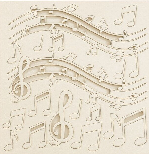 Stamperia DECORATIVE CHIPS - 5.5" x 5.5" - THE NUTCRACKER - MUSIC