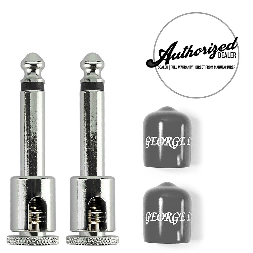(2 Pack) George L's .155 Right Angle Plugs & Jackets Pedalboard Gray Kit