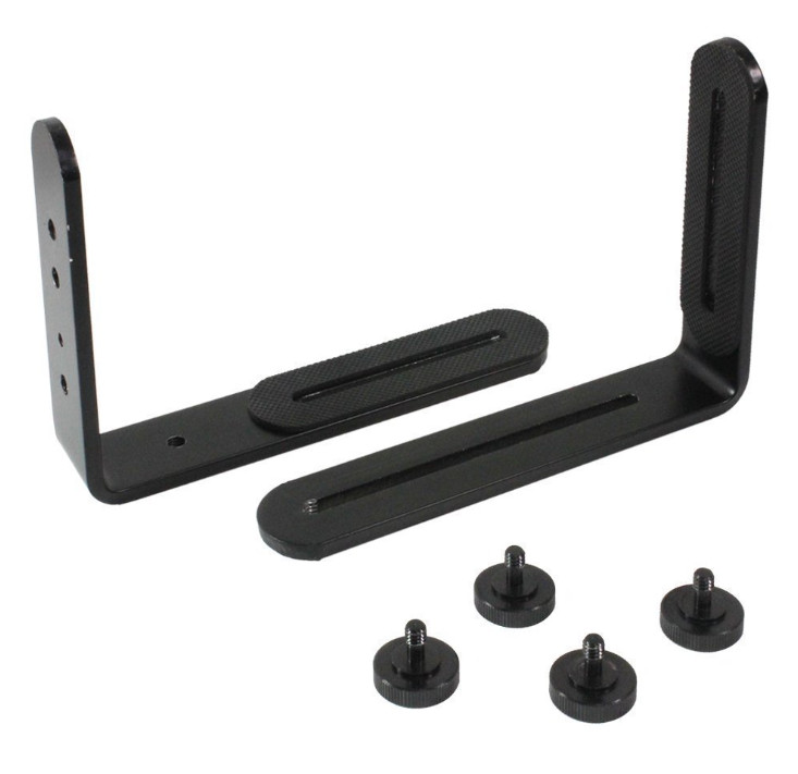 New Metal L-Shape Flash Bracket Flashlight Camera Holder Mount Double L type